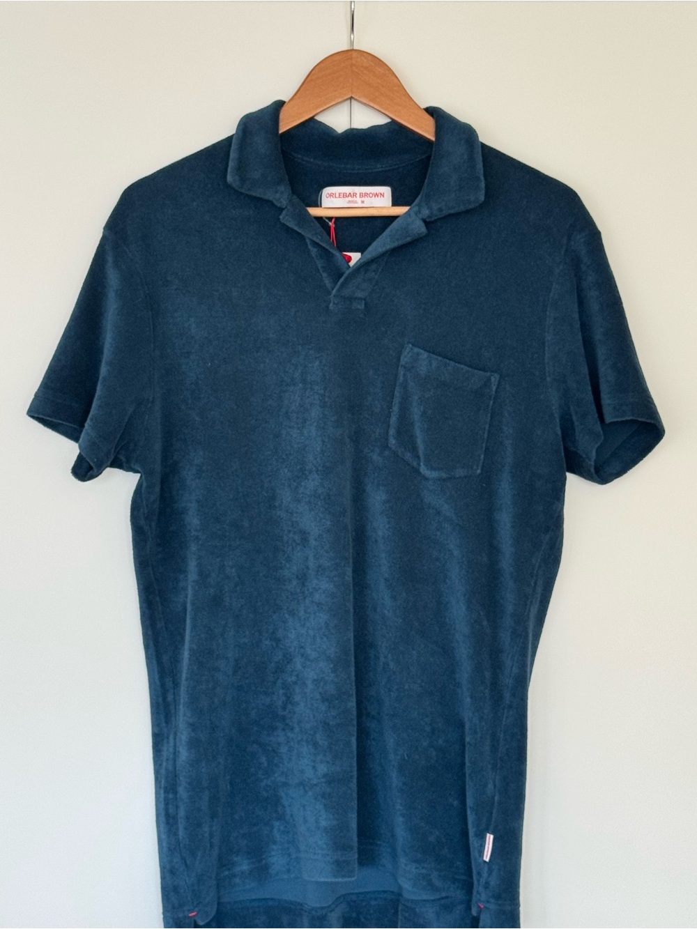Orlebar Brown Terry Polo Shirt – Oceanic Blue (Size M, New with Tags)
